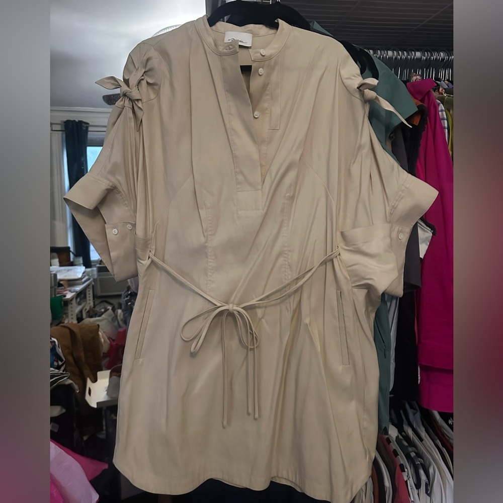 3.1 PHILLIP LIM COTTON BLENDA TIE DRESS